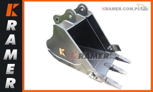 Łyżka KOMATSU PC10 15 20 25 30 35 38 0,16m3 53cm; W kompl.z zębami; nr.kat.20R-70-00730; średnica sworzni 35 mm; rozstaw sworzni 195 mm; szerokość ramienia 145 mm i 170 mm; ковш/ bucket/ Schöpfkelle.