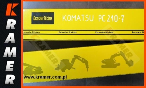 Naklejki Komatsu PC210-7 komplet