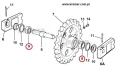 Łożysko koła napinającego JCB 802 / 803 916/05500  bearing / plazenta / подшипник / guolis / gultnis / laager / ložisko / rulment / лагер