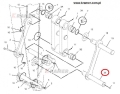 186-5732 Sworzeń wysięgu CAT322 Bucket lever pin/ Schaufelhebelstift/ Штифт рычага ковша/ Perno della leva della benna/ Axe de levier de godet.