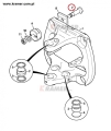 Śruba JCB 3CX 4CX mocowania ramy konika KINGPOST 123/05547; Śruba mocowania ramy konika/ Boom swing cylinder frame clamping screw/ Klemmschraube des Auslegerschwenkzylinderrahmens/ Зажимной винт рамы поворотного цилиндра стрелы