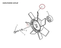 5I7894 Wentylator śmigło chłodnicy CAT 318B 317B; Wentylator/ Cooling fan/ Lüfter/ Крыльчатка вентилятора охлаждения двигателя/ Ventilatore/ Ventilateur.