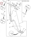811/50177 Sworzeń JCB MINI 801 803 siłownika ramienia wysięgu  801  803  8014  8015  8016  8017  8018   8020 Pin / Палец  / Палец гидроцилиндра рукояти  мини-экскаваторов / Bolzen / Perno stožer / otočný čep / spil / ašis / vira /