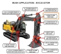 Sworzeń JCB JS145 JS130 ramię BOOM 332/K0805 PIN / Палец
