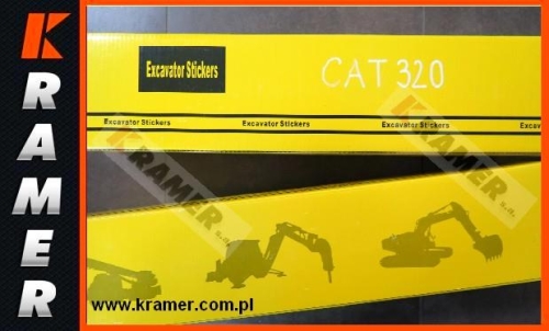 Naklejki CAT320 komplet 000003654 excavator stickers