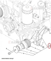 Rolka paska klinowego JCB silnik DieselMax; Numery katalogowe - 320/08586;Belt Tensioner Pulley/  Belt guide roller/ Riemenführungsrolle/ Направляющий ролик ремня