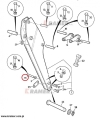 811/20061 Sworzeń JCB 3CX 4CX 214 215 216 217 mocowanie łącznika łyżki tył  Sworzeń / Pin / Палец