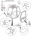 263/24405  / 120/16903 Poduszka pod kabinę JCB 3CX / 4CX silentblok